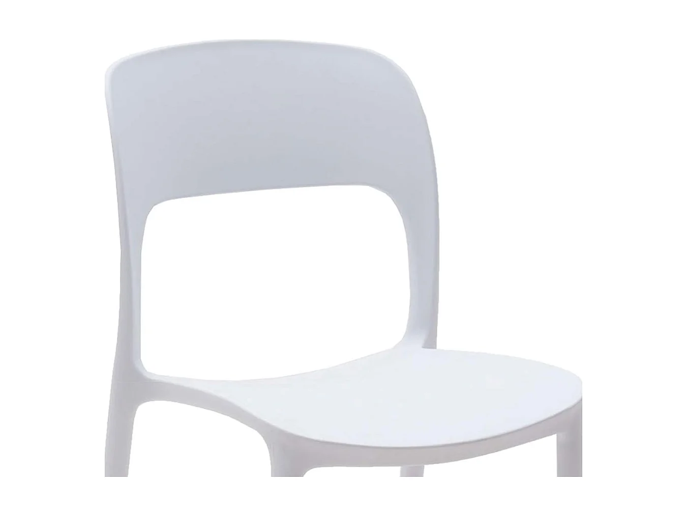 4er Set Stühle aus weißem Polypropylen - SOUTH BEACH