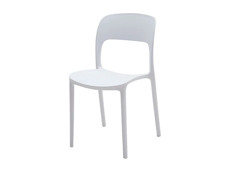 Lot de 4 chaises en polypropylène blanc - SOUTH BEACH