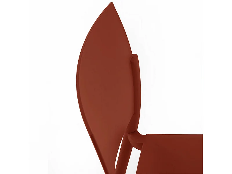 Set di 4 sedie impilabili da soggiorno rosse "Sabrina" in polipropilene moderne cm 52,5x55 81h