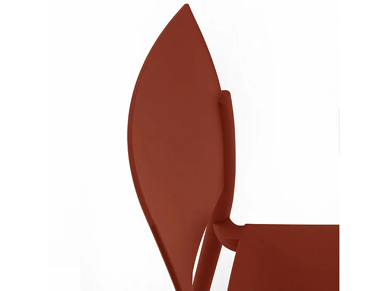 Set di 4 sedie impilabili da soggiorno rosse "Sabrina" in polipropilene moderne cm 52,5x55 81h