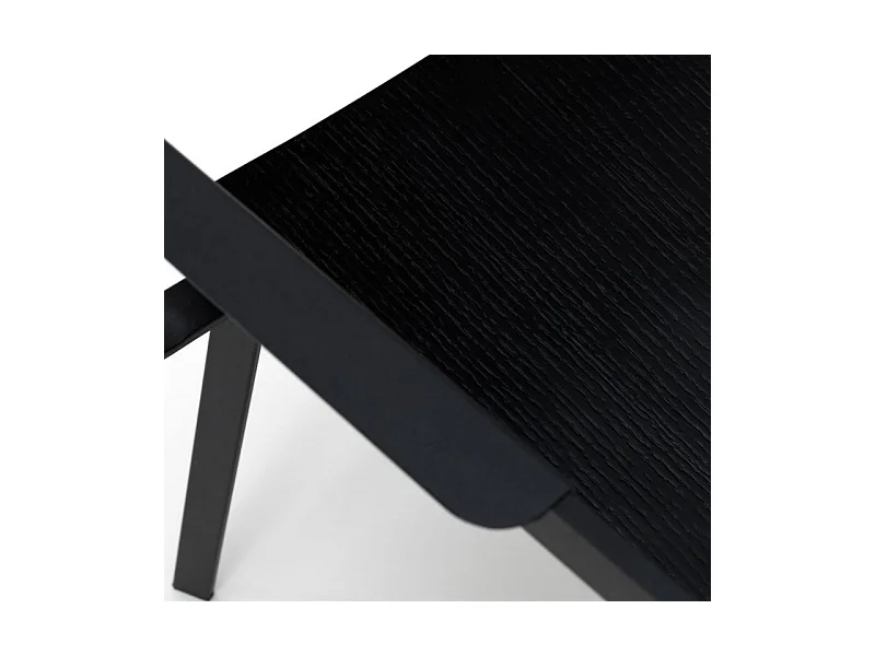 Set di 4 sedie bianche moderne in legno laccato "Estia" con braccioli e struttura in metallo cm 51,5x61 82h