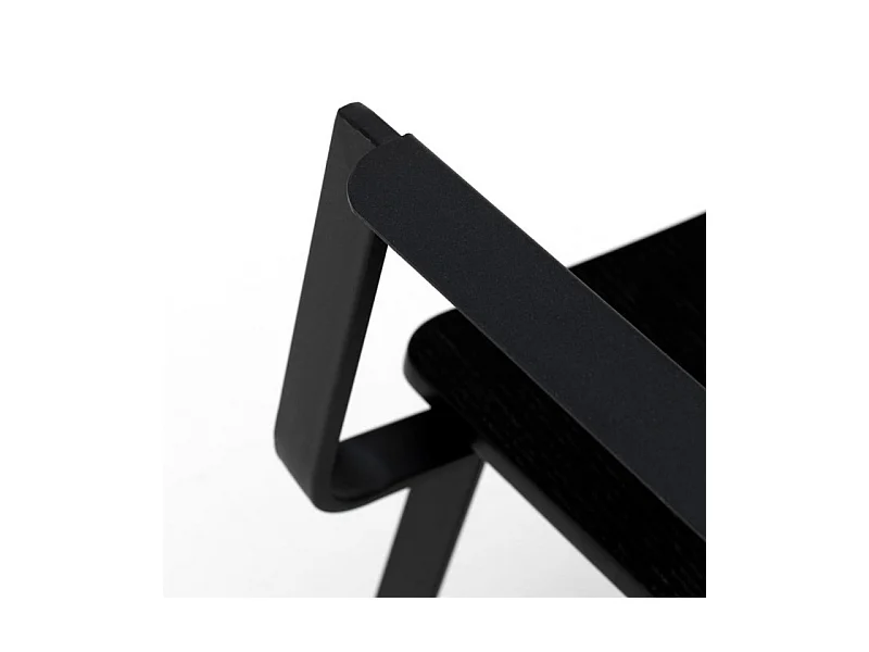 Set di 4 sedie bianche moderne in legno laccato "Estia" con braccioli e struttura in metallo cm 51,5x61 82h