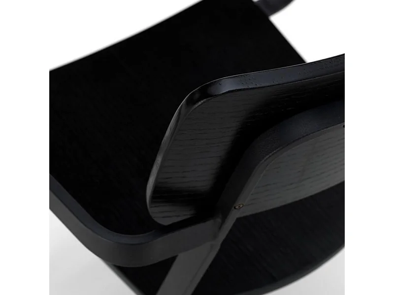 Set di 4 sedie bianche moderne in legno laccato "Estia" con braccioli e struttura in metallo cm 51,5x61 82h