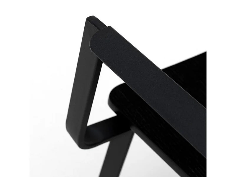 Set di 4 sedie bianche moderne in legno laccato "Estia" con braccioli e struttura in metallo cm 51,5x61 82h