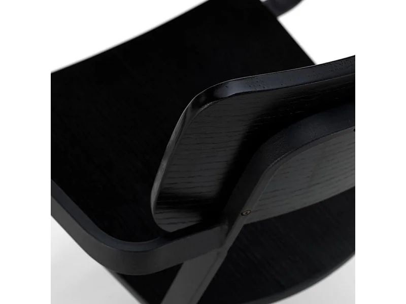 Zestaw 4 nowoczesnych białych krzeseł z lakierowanego drewna "Estia" z podłokietnikami i metalową ramą cm 51,5x61 82h