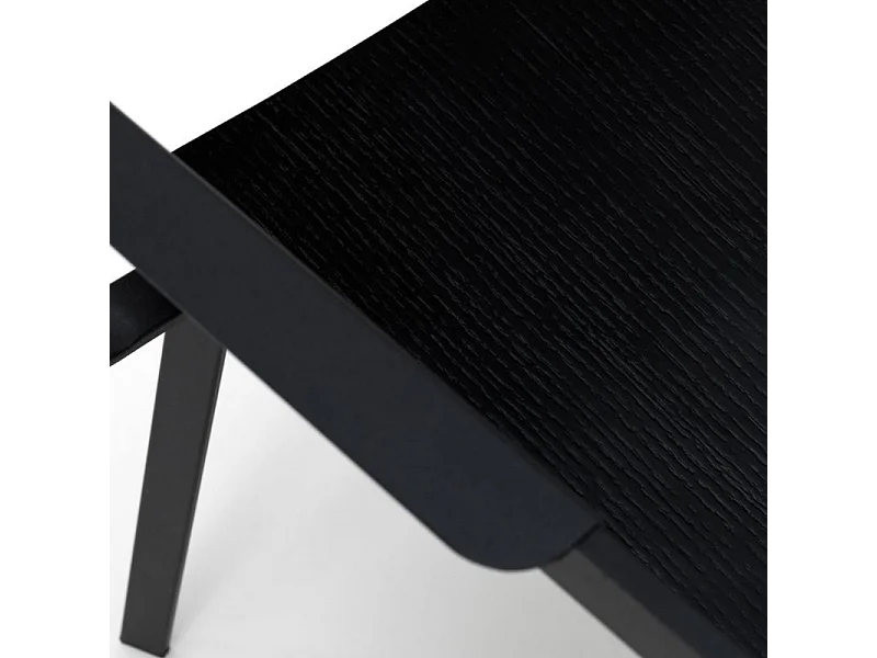 Zestaw 4 nowoczesnych białych krzeseł z lakierowanego drewna "Estia" z podłokietnikami i metalową ramą cm 51,5x61 82h