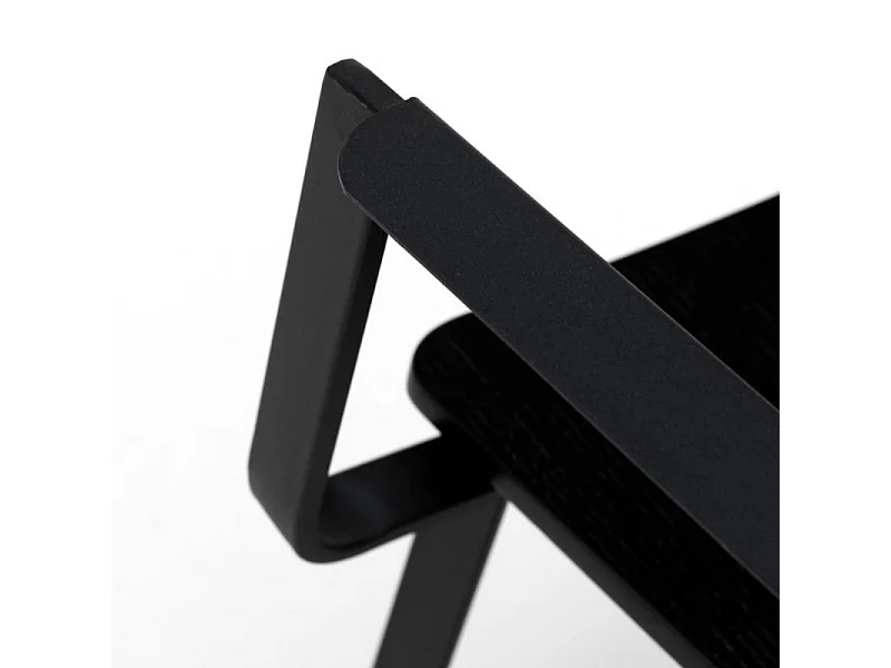 Zestaw 4 nowoczesnych białych krzeseł z lakierowanego drewna "Estia" z podłokietnikami i metalową ramą cm 51,5x61 82h