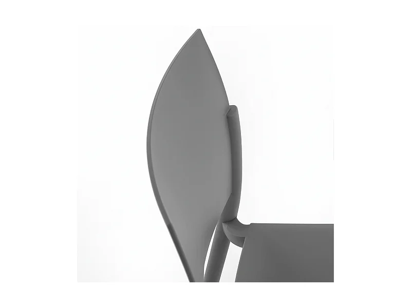 Set di 4 sedie impilabili da soggiorno grigio chiaro "Sabrina" in polipropilene moderne cm 52,5x55 81h