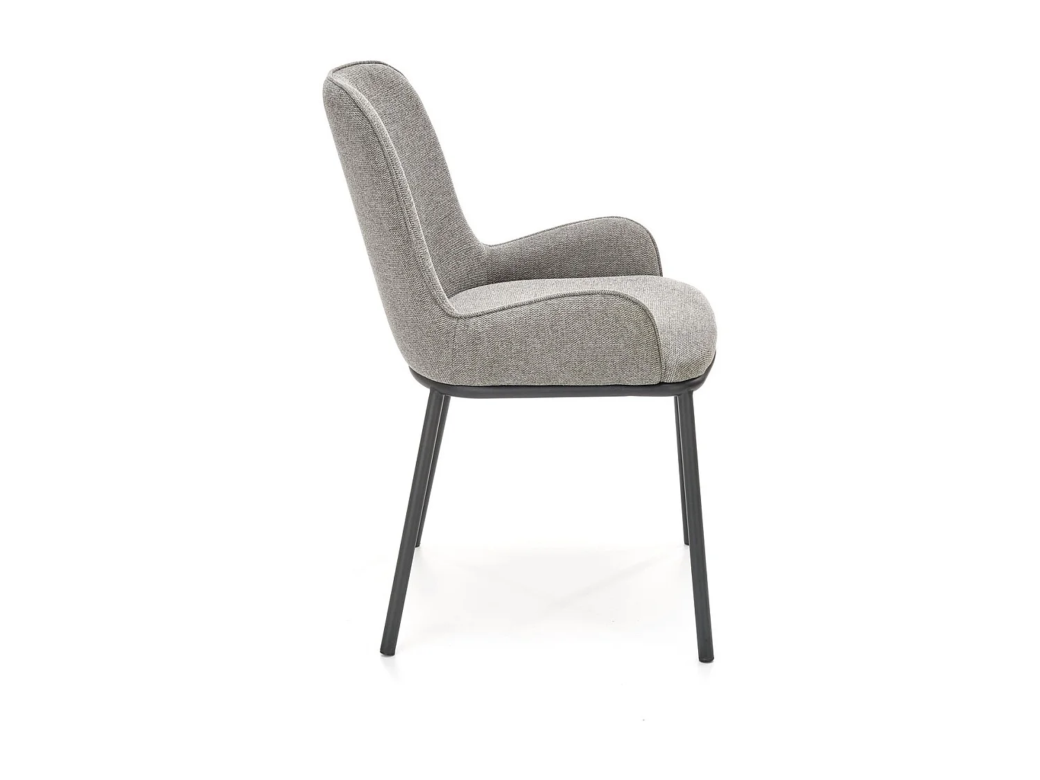 Sedia K481/Rivestimento in tessuto/Grigio