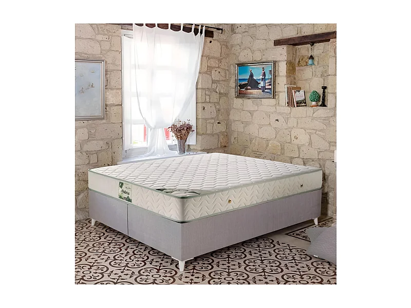 Matratze Almero Natura/140x200/Federn&Auflagen/Weiss