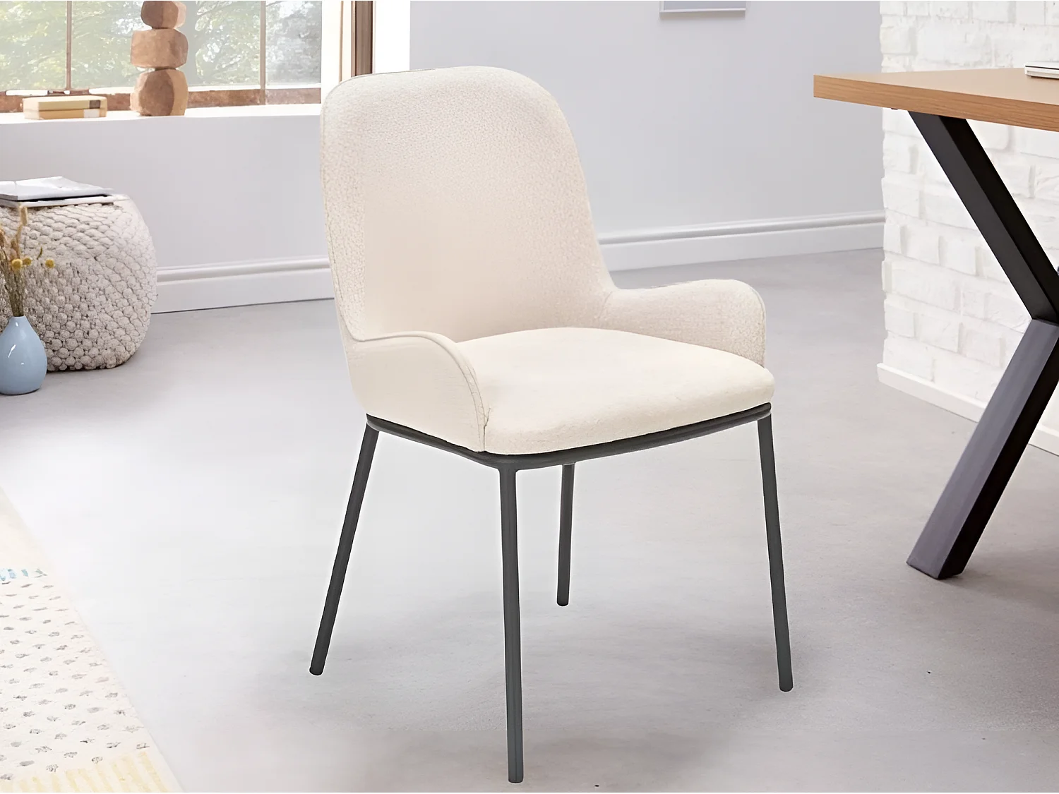 Chaise K481/Housse en tissu/Beige