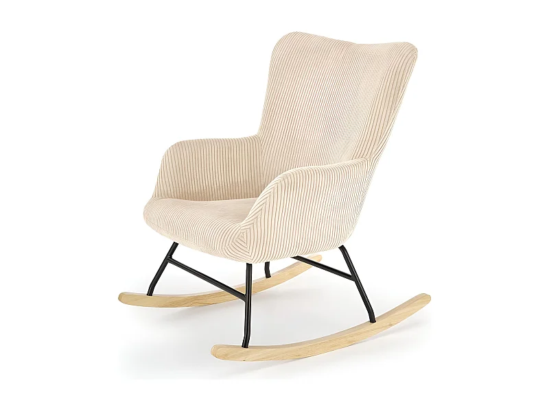 Fauteuil à bascule Belmiro/Tissu/Beige