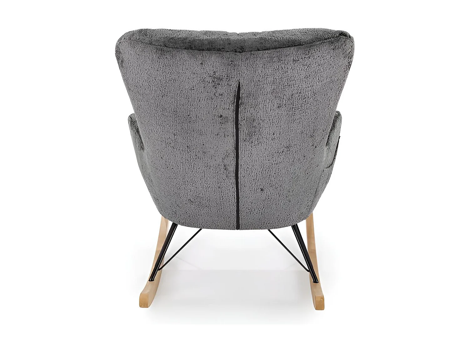 Fauteuil à bascule Castro/Tissu-Bouclé/Gris