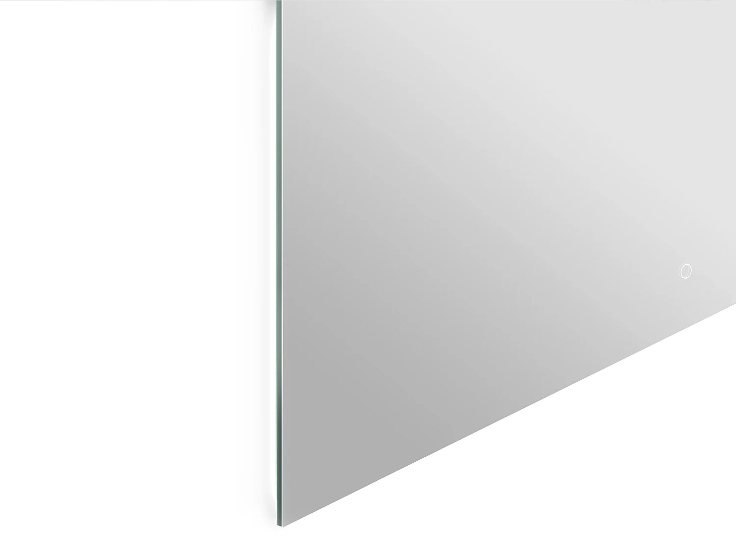 Miroir de salle de bain lumineux rectangulaire anti-buée avec bouton tactile - 120 x 70 cm - REVALUNA