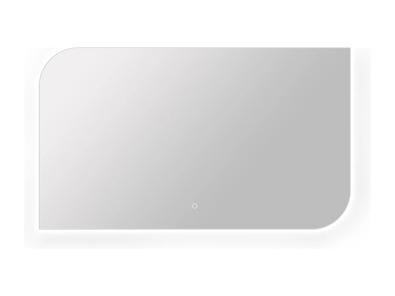 Miroir de salle de bain lumineux rectangulaire anti-buée avec bouton tactile - 120 x 70 cm - REVALUNA