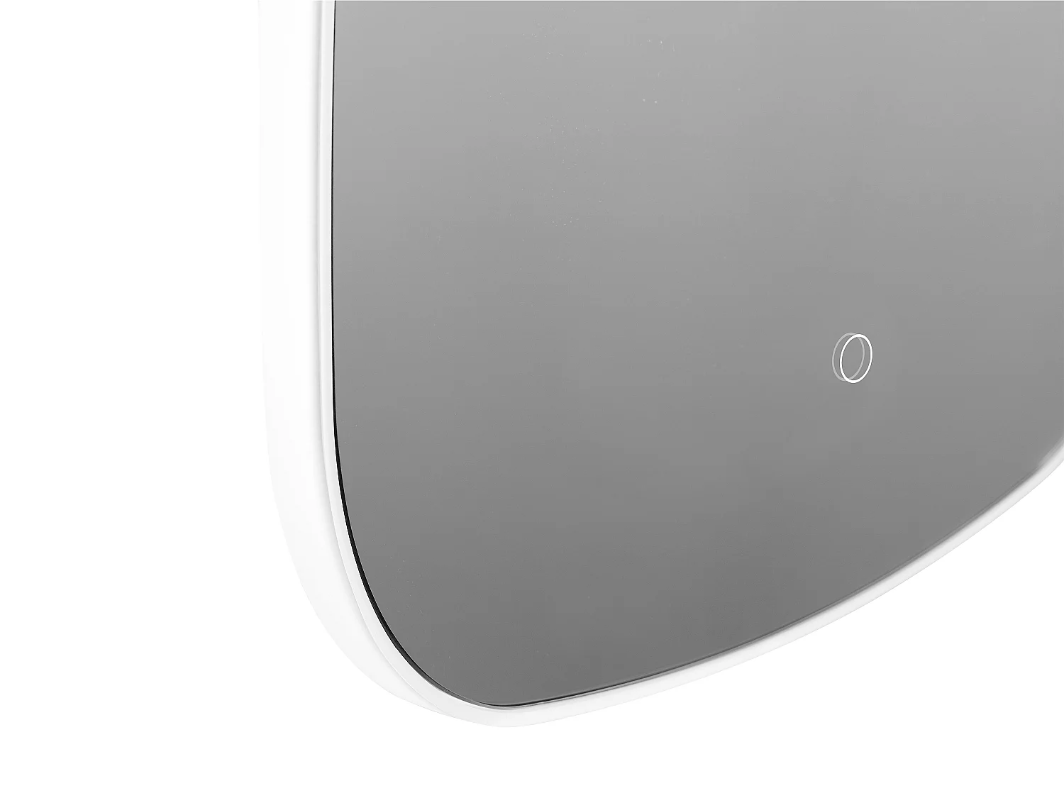 Miroir de salle de bain lumineux carré anti-buée avec bouton tactile - 60 x 60 cm - ANOLIVA