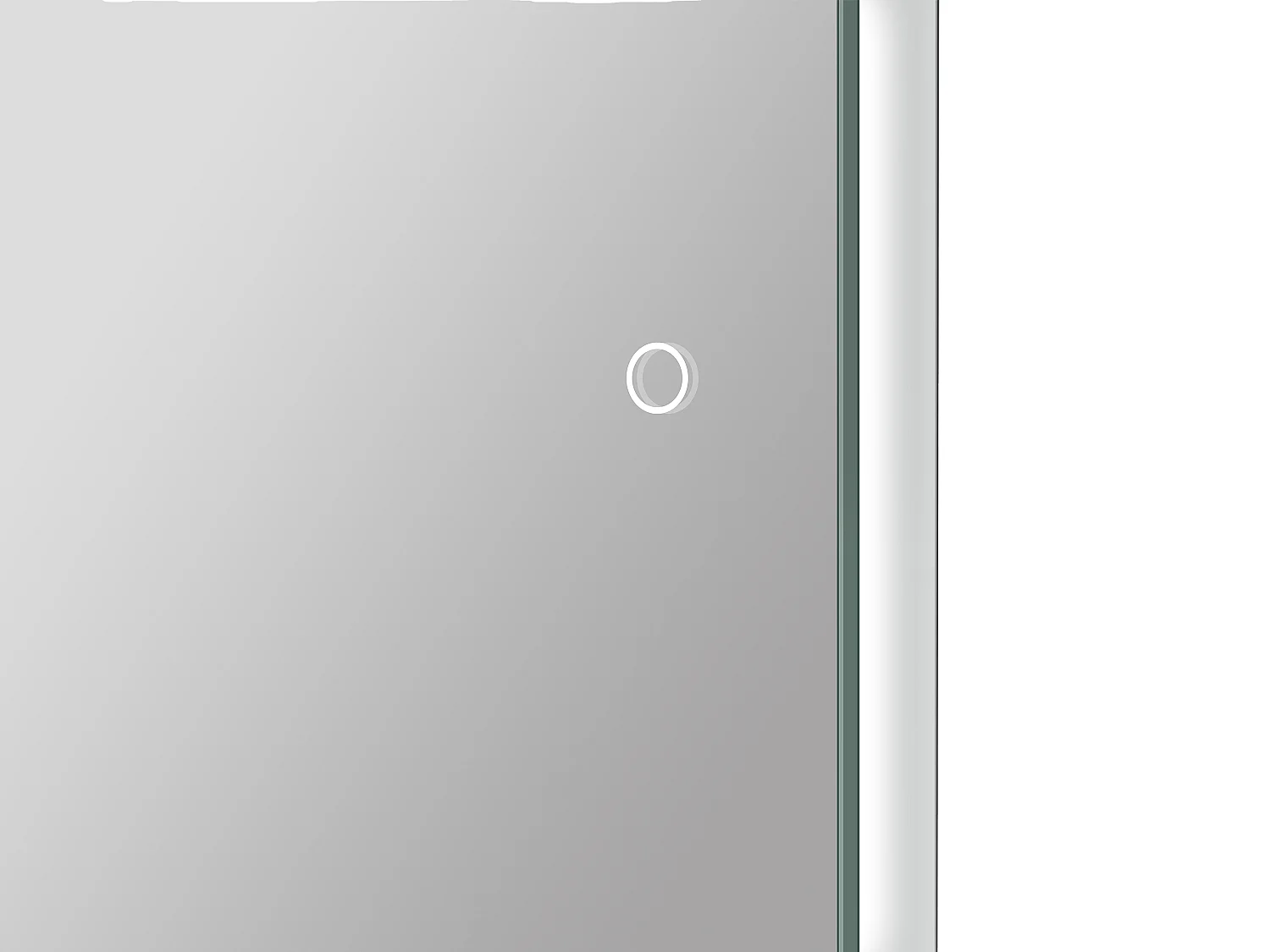 Miroir de salle de bain lumineux en arche anti-buée avec bouton tactile - 60 x 165 cm - MIRAVENA