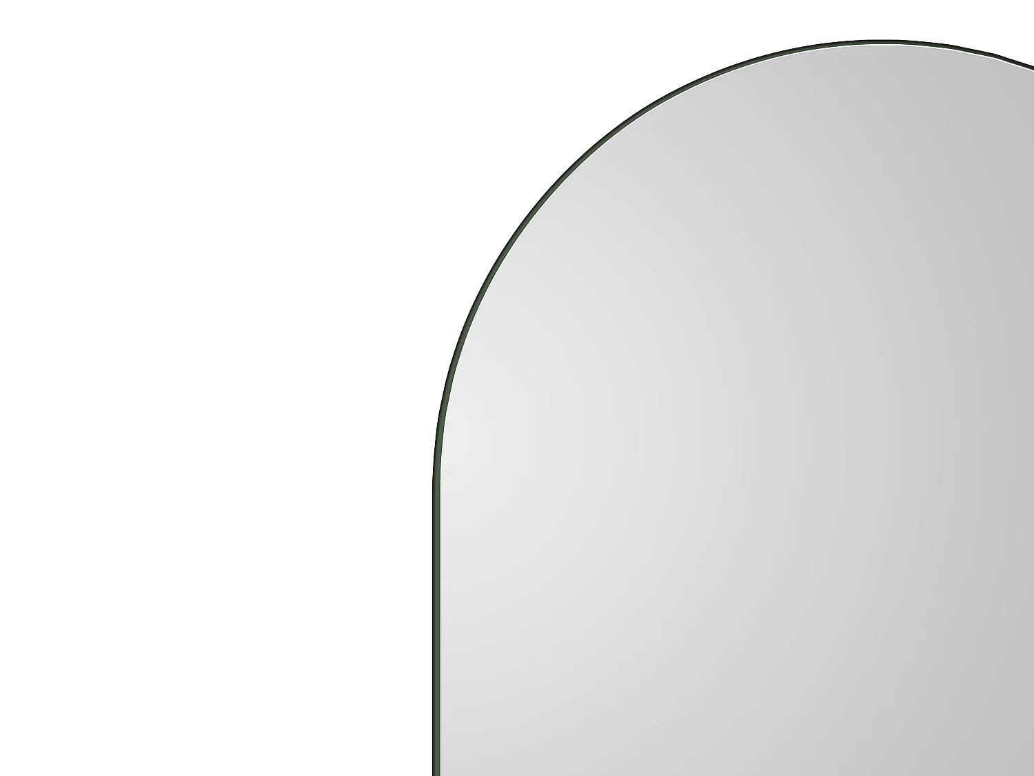 Miroir de salle de bain lumineux en arche anti-buée avec bouton tactile - 60 x 165 cm - MIRAVENA