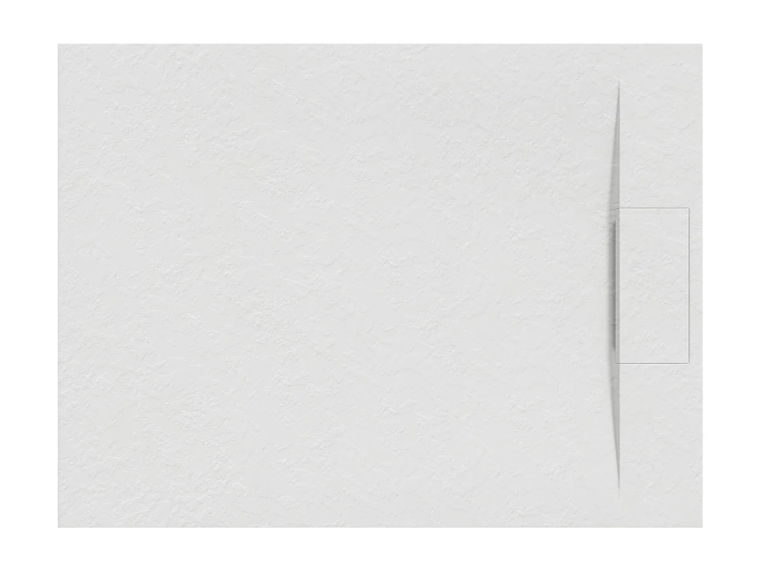 Receveur extra-plat à poser ou à encastrer recoupable en résine SMC - Blanc mat - 120 x 90 cm - TARPOSA
