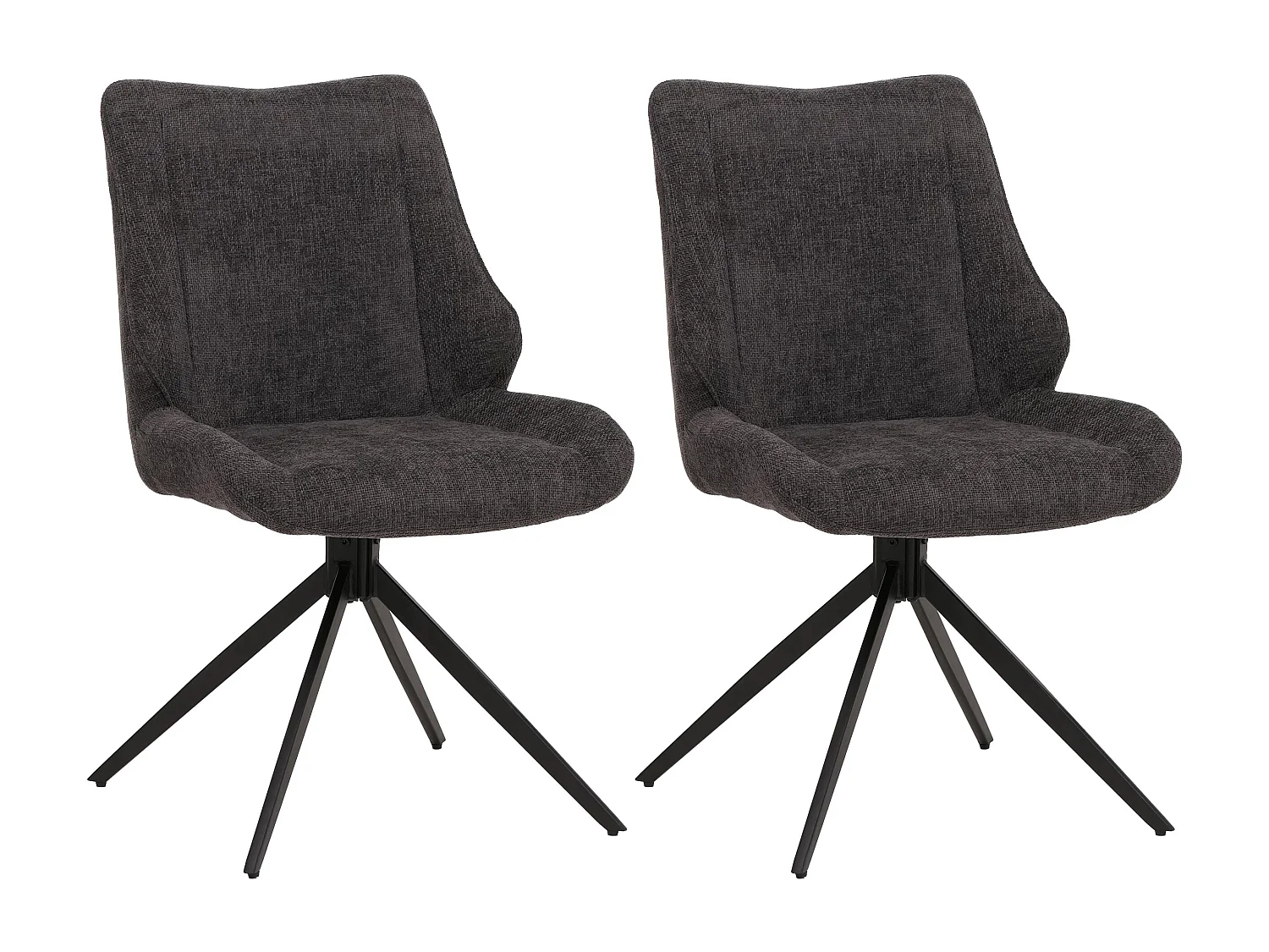 Chaise de salle à manger MCW-O48 (lot de 2),  gris