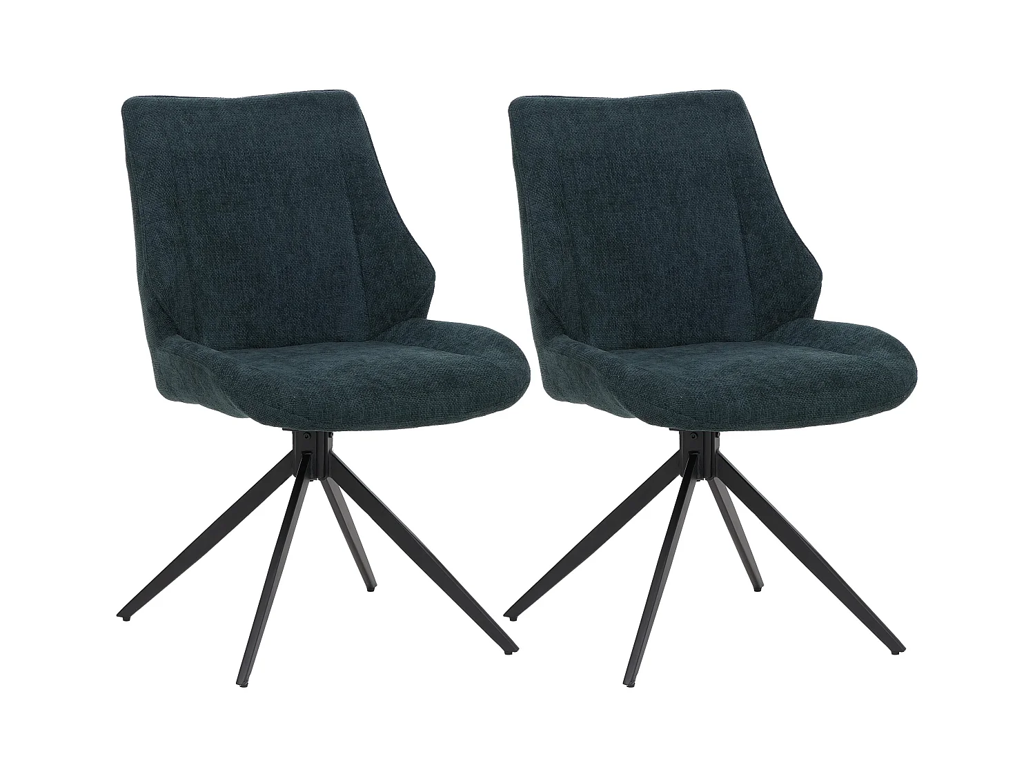 Chaise de salle à manger MCW-O48 (lot de 2),  pétrole-vert