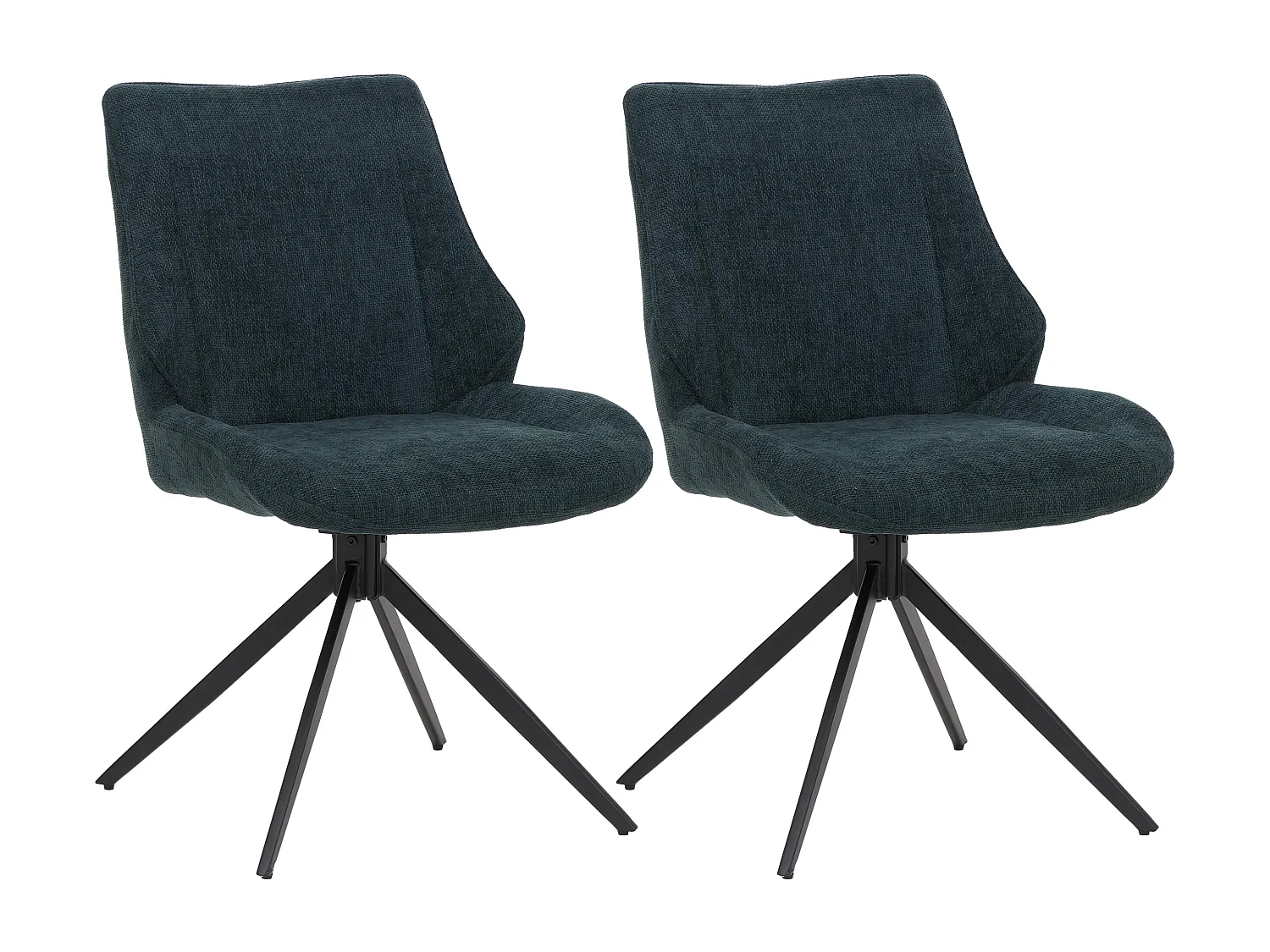 Chaise de salle à manger MCW-O48 (lot de 2),  pétrole-vert