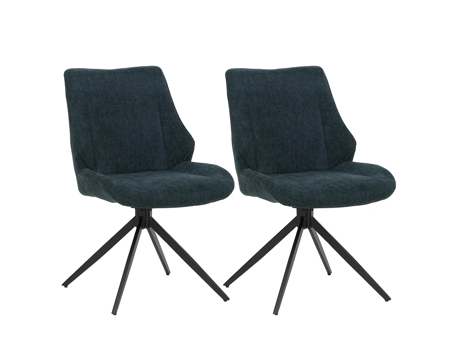 Krzesło do jadalni MCW-O48 (zestaw 2 szt.),  kolor zielono-petrolowy