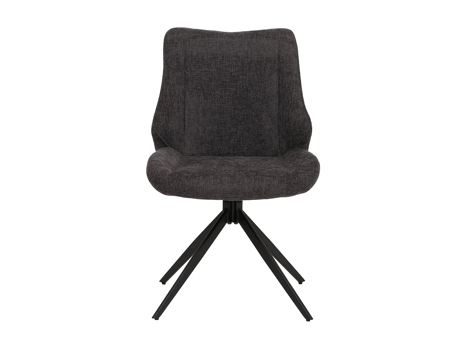 Set 6 sedie sala pranzo MCW-O48, posizionamento automatico girevole, tessuto ciniglia (320g/m²) Oeko-Tex ~ grigio