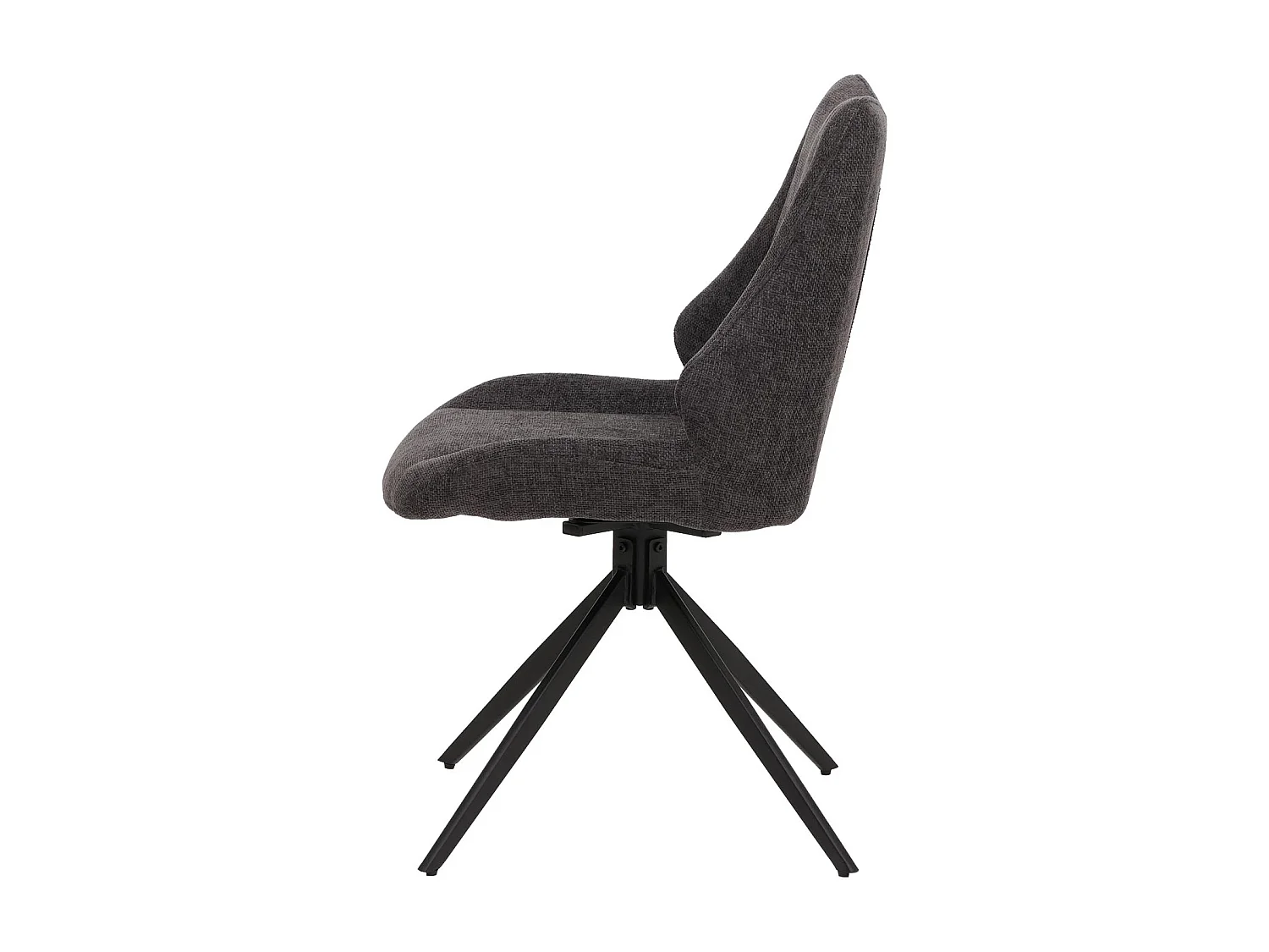 Set 6 sedie sala pranzo MCW-O48, posizionamento automatico girevole, tessuto ciniglia (320g/m²) Oeko-Tex ~ grigio