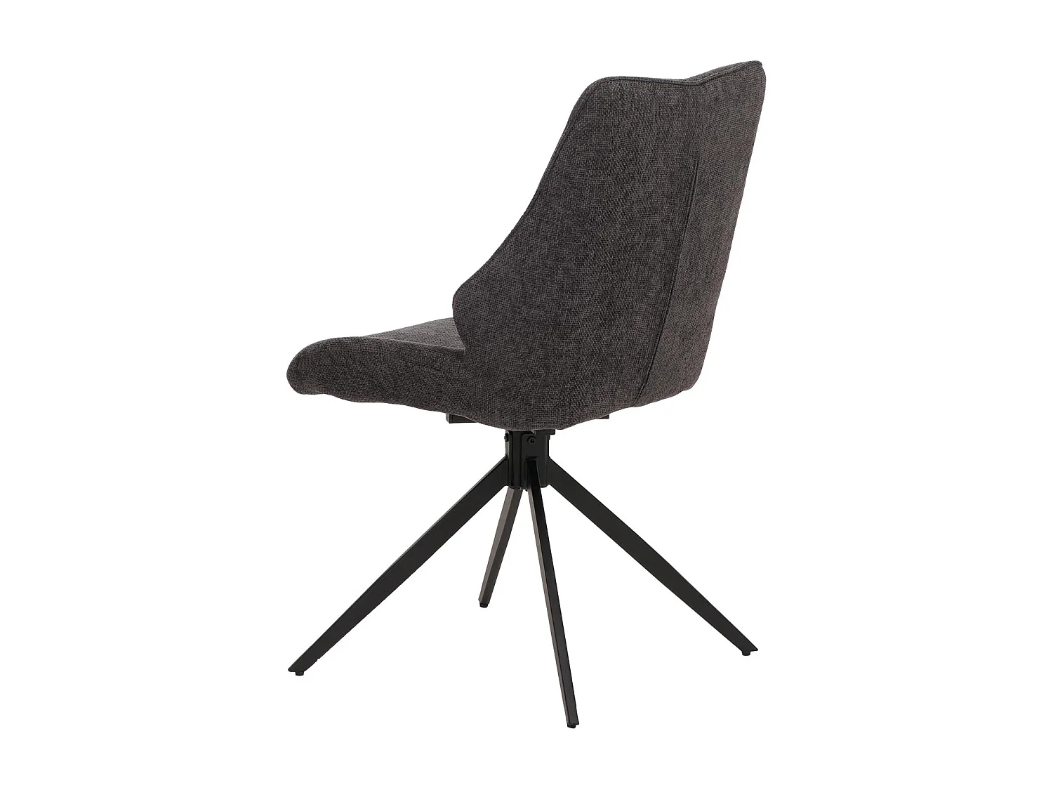 Set 6 sedie sala pranzo MCW-O48, posizionamento automatico girevole, tessuto ciniglia (320g/m²) Oeko-Tex ~ grigio