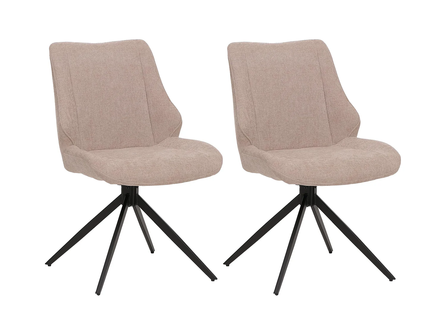 Chaise de salle à manger MCW-O48 (lot de 2),  beige