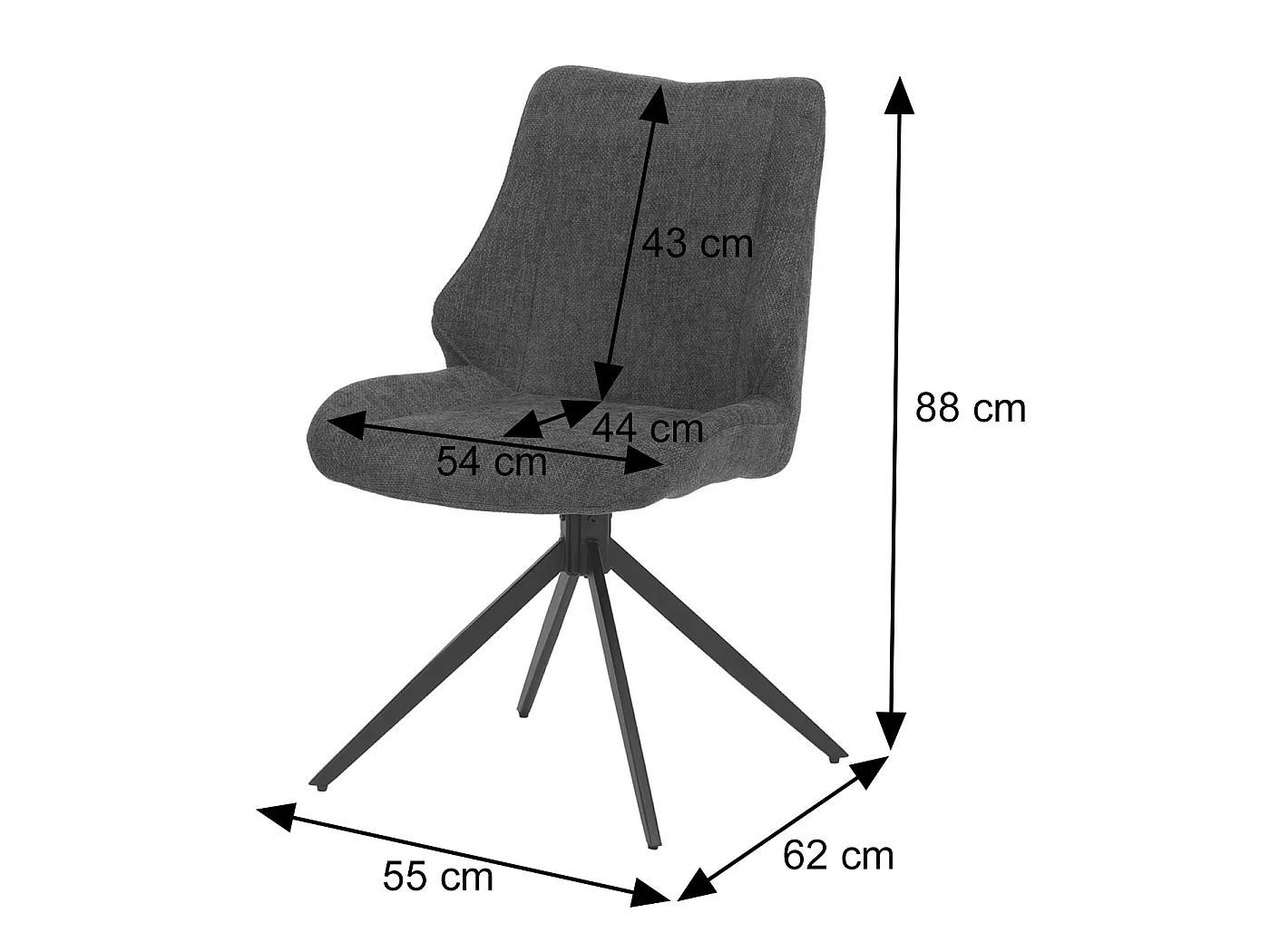 Dining chair MCW-O48 (set of 2),  beige