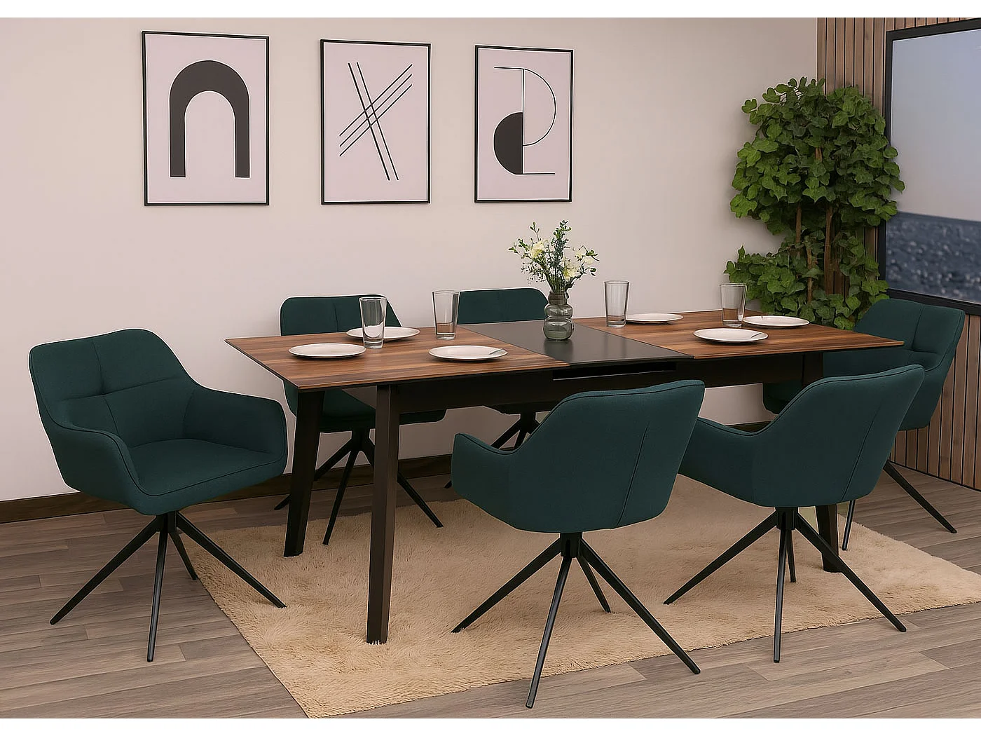 Cadeira de jantar MCW-O47 (conjunto de 6),  gasolina