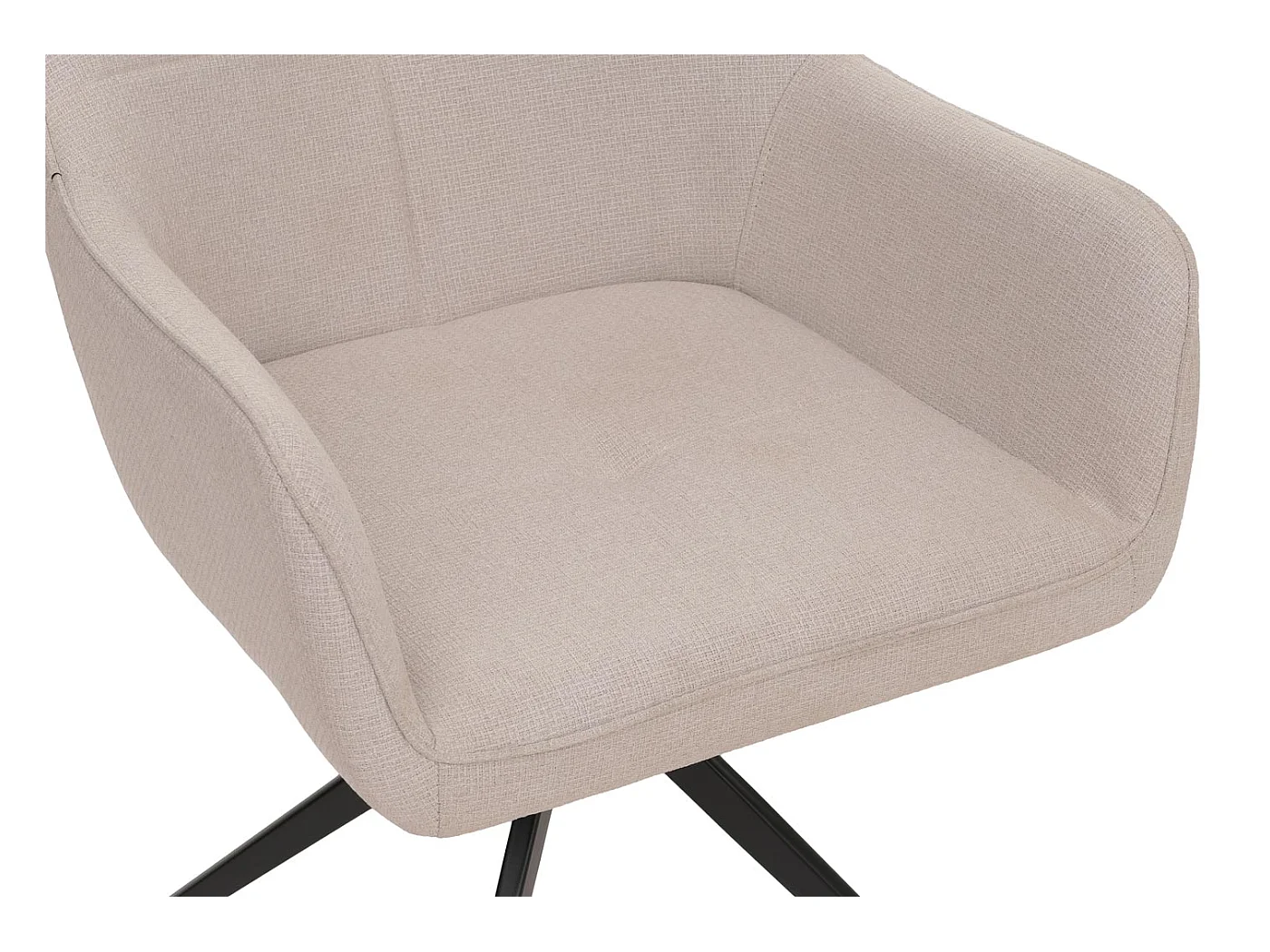 Chaise de salle à manger MCW-O47 (lot de 2),  blanc crème