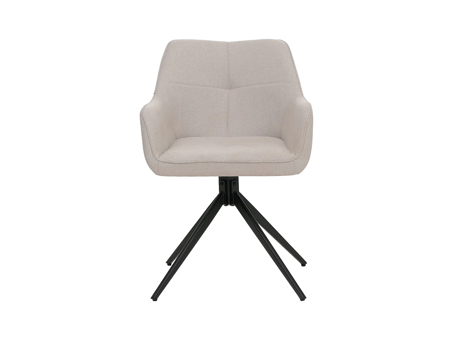 Chaise de salle à manger MCW-O47 (lot de 2),  blanc crème