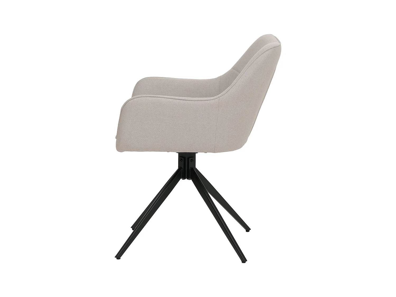 Chaise de salle à manger MCW-O47 (lot de 2),  blanc crème