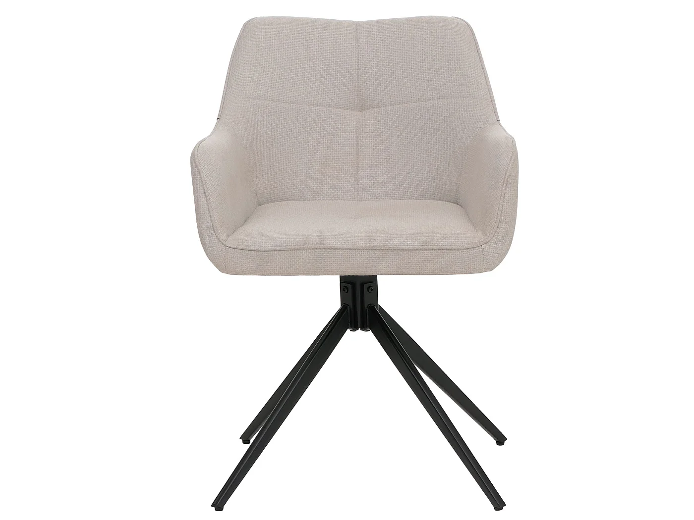 Chaise de salle à manger MCW-O47 (lot de 2),  blanc crème