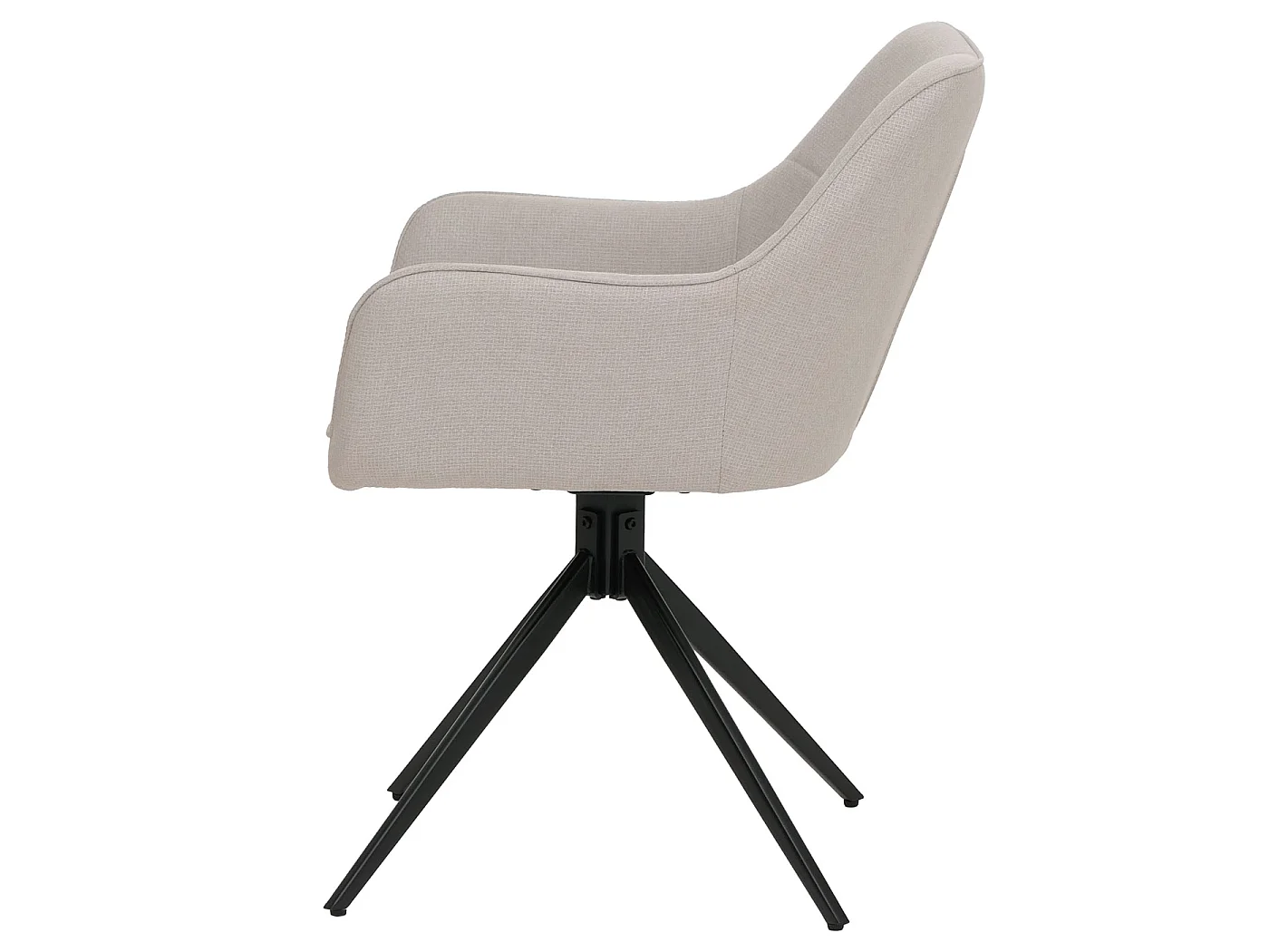 Chaise de salle à manger MCW-O47 (lot de 2),  blanc crème