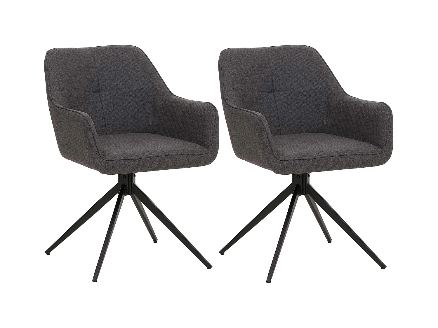 Chaise de salle à manger MCW-O47 (lot de 2),  gris
