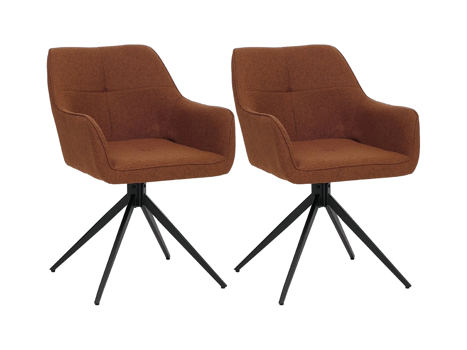 Esszimmerstuhl MCW-O47 (2er-Set), Terrakotta