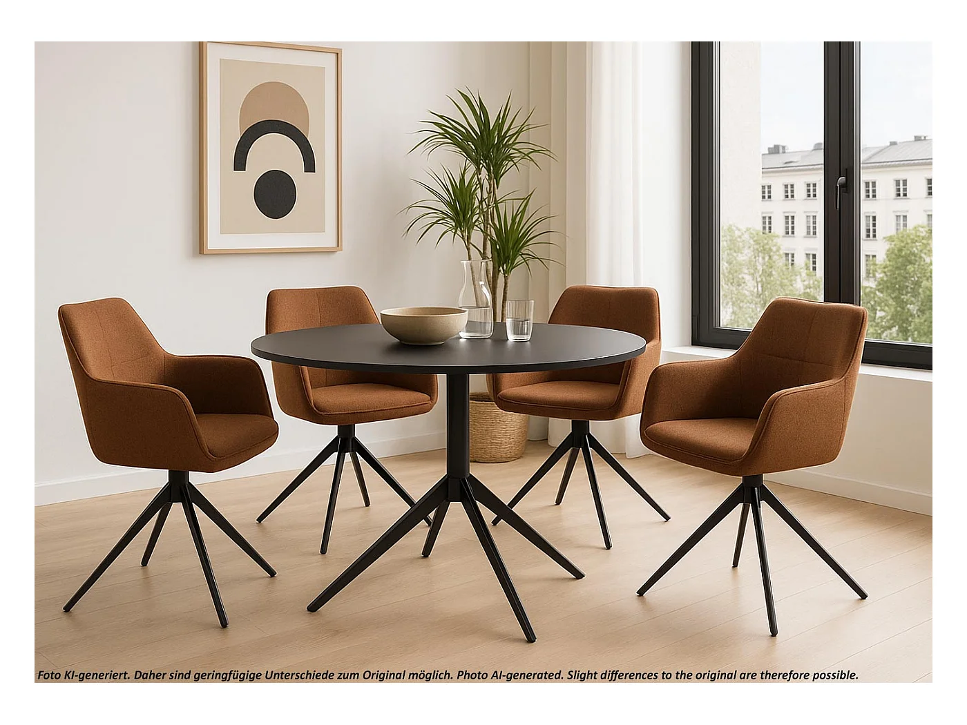 Chaise de salle à manger MCW-O47 (lot de 2),  terre-cuite