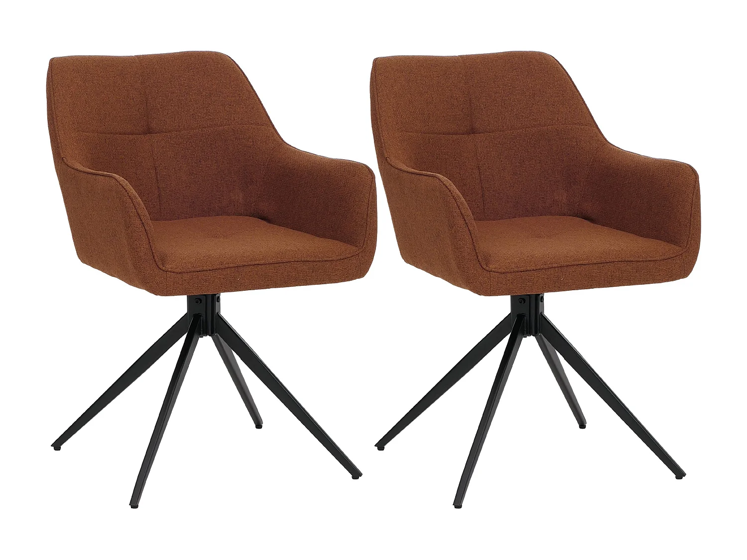 Cadeira de jantar MCW-O47 (conjunto de 2),  terracota