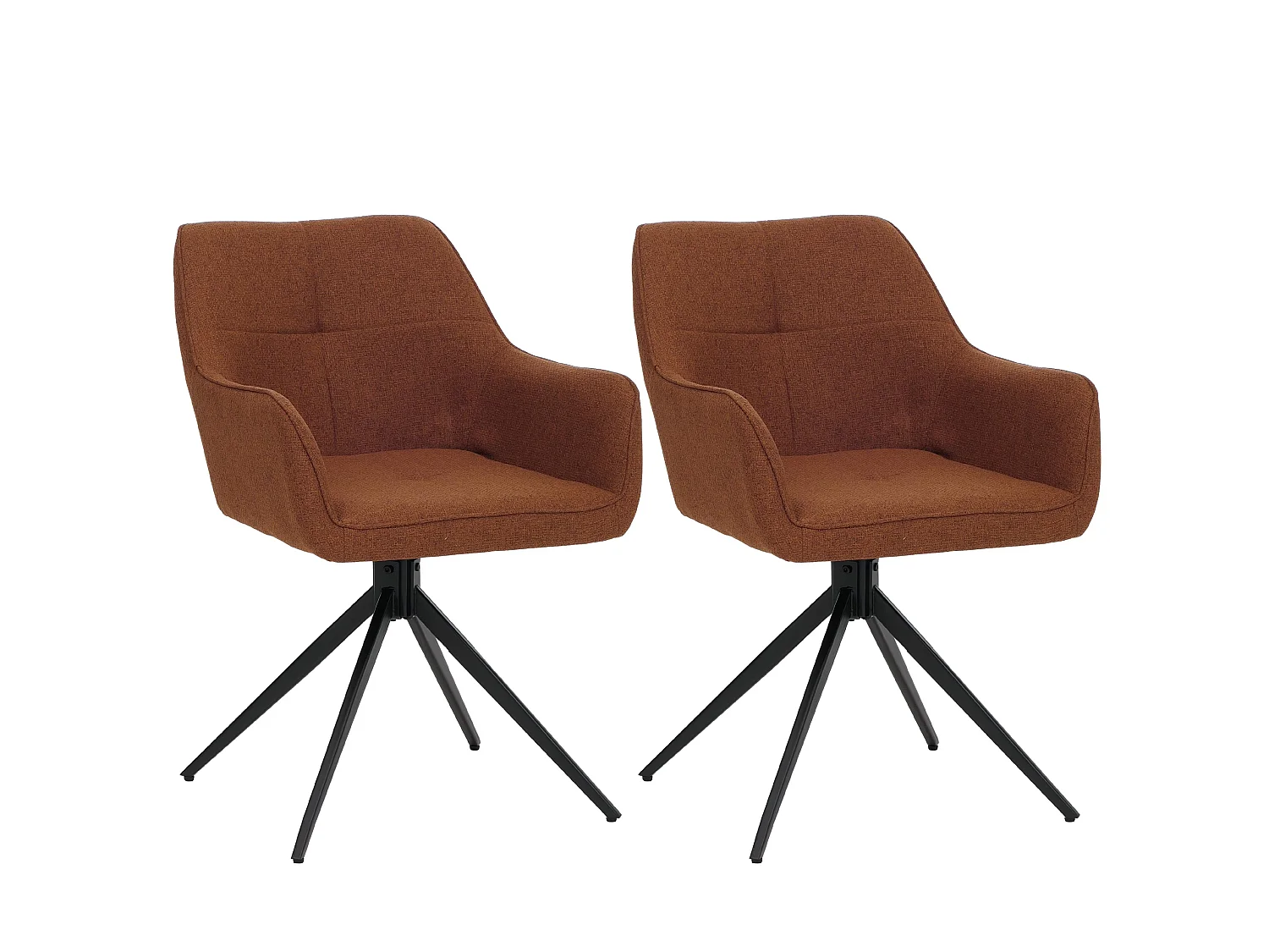 Chaise de salle à manger MCW-O47 (lot de 2),  terre-cuite