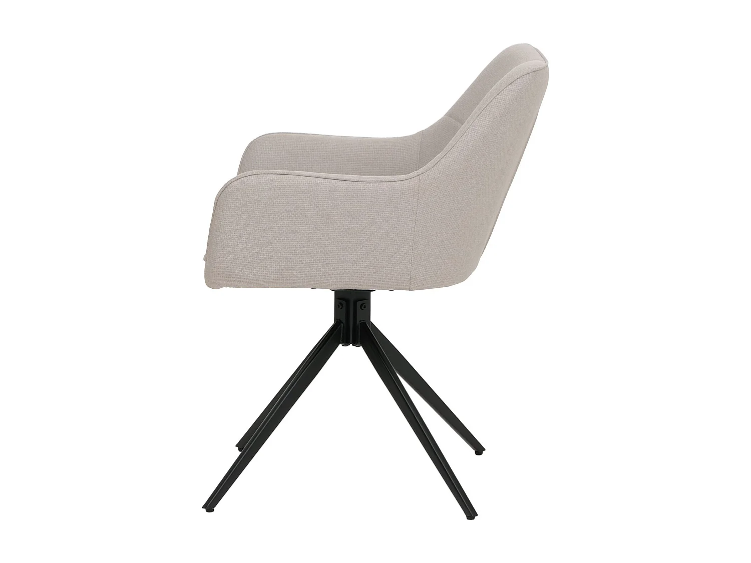 Esszimmerstuhl MCW-O47 (6er-Set), Cremeweiß