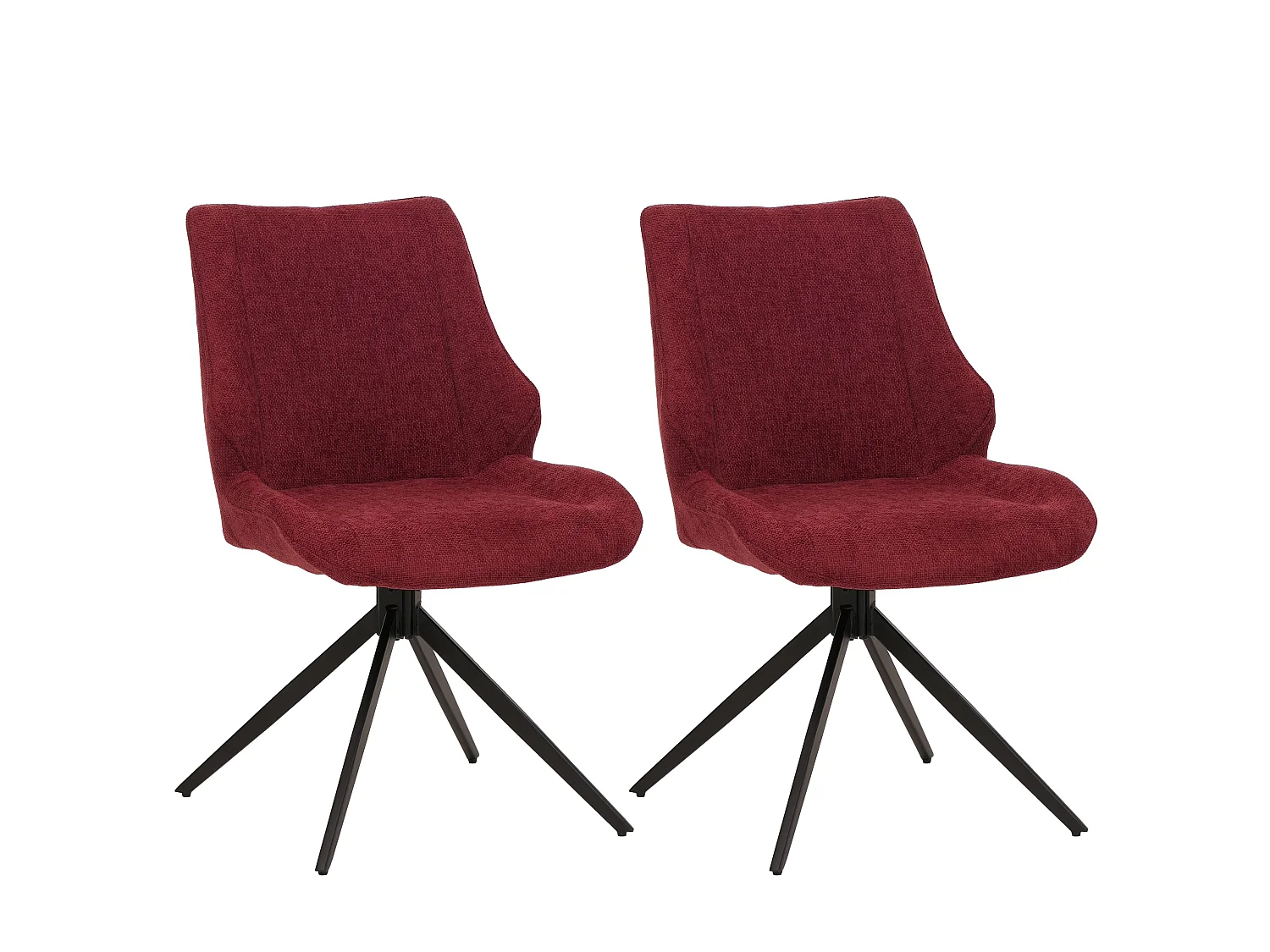 Krzesło do jadalni MCW-O48 (zestaw 2 szt.),  bordowy