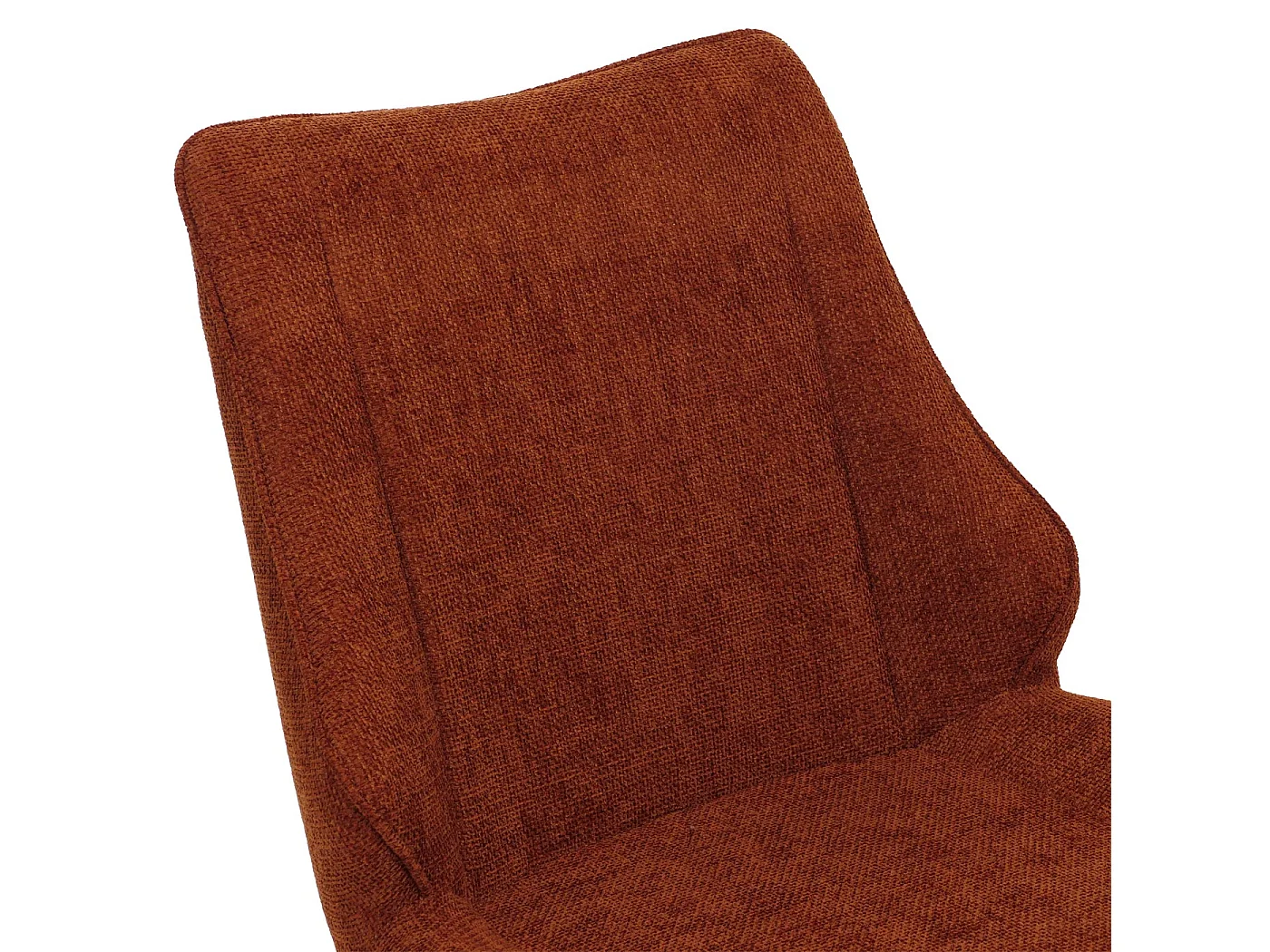 Set 6 sedie sala pranzo MCW-O48, posizionamento automatico girevole, tessuto ciniglia (320g/m²) Oeko-Tex ~ rosso marrone