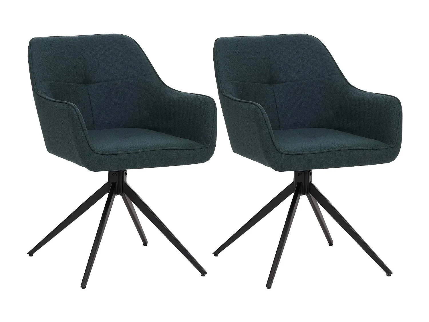 Cadeira de jantar MCW-O47 (conjunto de 2),  verde petróleo