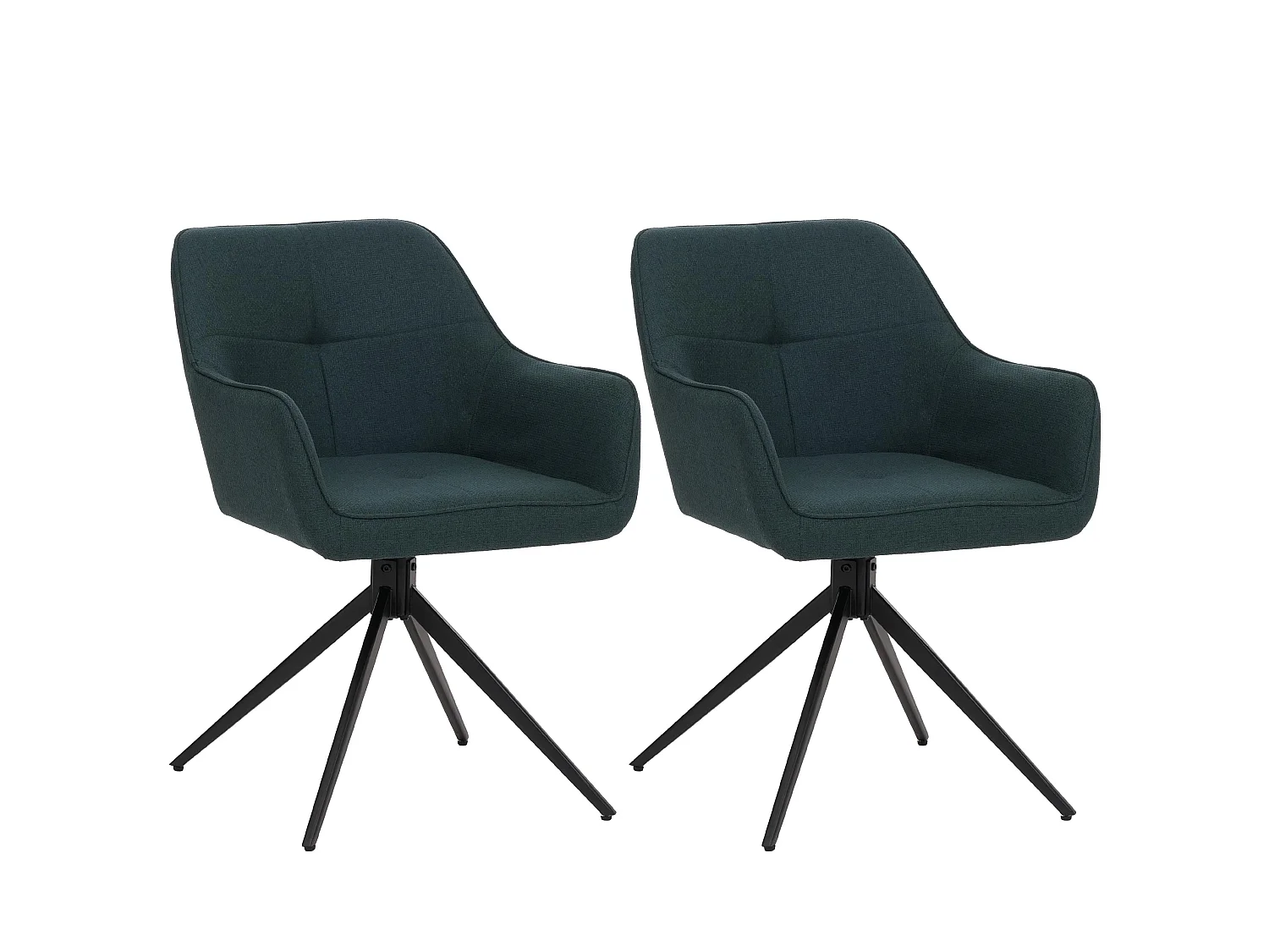 Cadeira de jantar MCW-O47 (conjunto de 2),  verde petróleo
