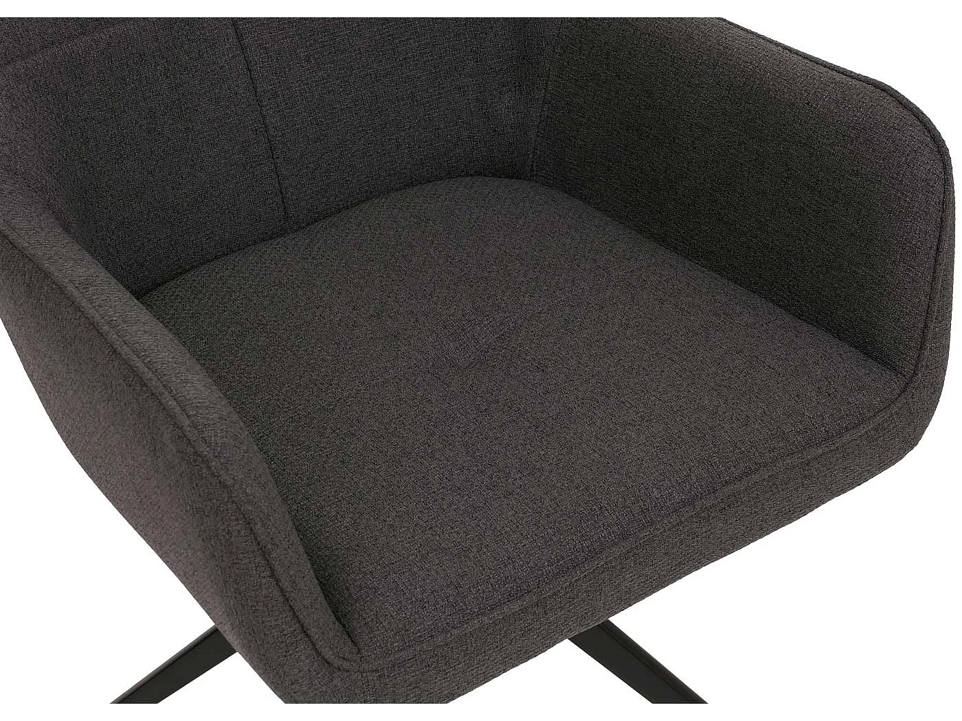 Set 6 sedie sala pranzo MCW-O47, braccioli, girevoli posizionamento automatico, stoffa/tessuto (270g/m²) ~ grigio