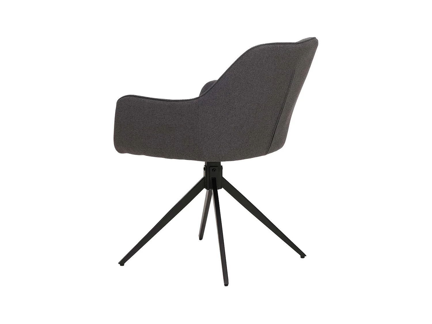 Set 6 sedie sala pranzo MCW-O47, braccioli, girevoli posizionamento automatico, stoffa/tessuto (270g/m²) ~ grigio